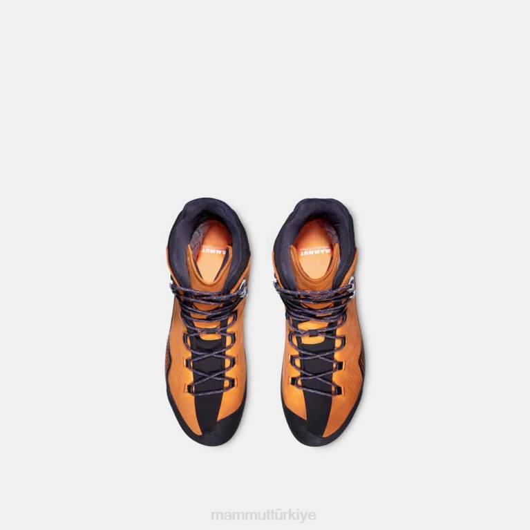 Mammut kento gelişmiş yüksek gtx ayakkabı koyu çedar-siyah erkekler LV8J1237