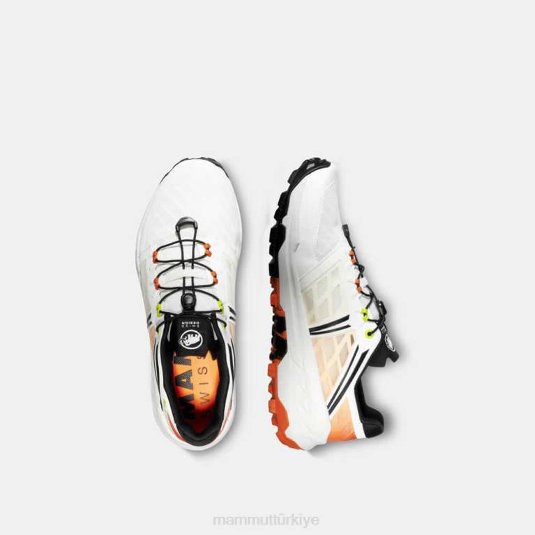 Mammut Sertig tr düşük ayakkabı beyaz-koyu mandalina erkekler LV8J1211