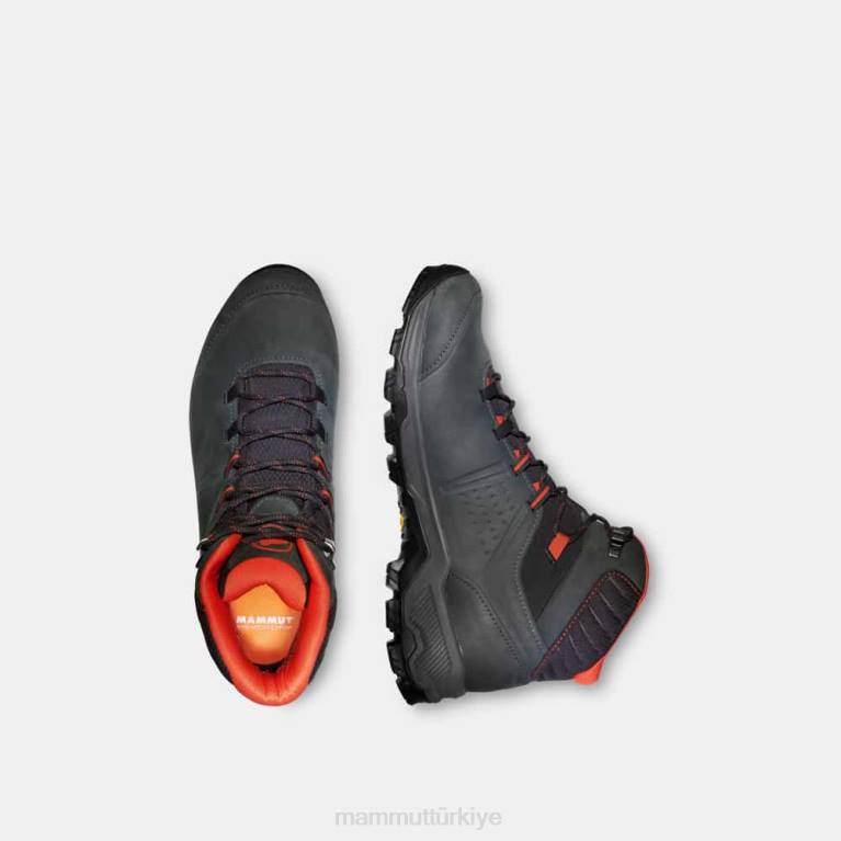 Mammut cıva iv orta gtx ayakkabı siyah-sıcak kırmızı erkekler LV8J1256