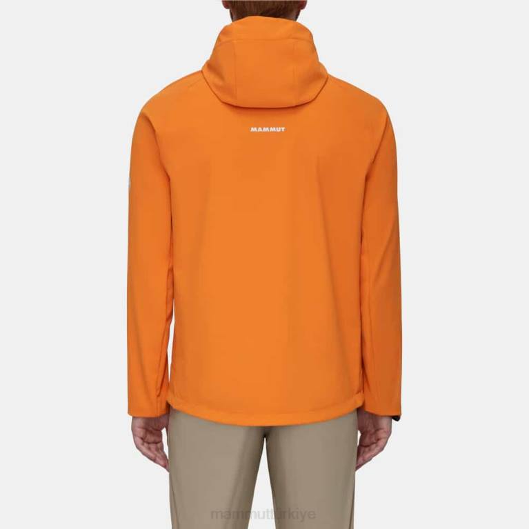 Mammut Nihai rahatlık yani kapüşonlu ceket Giyim koyu mandalina erkekler LV8J728