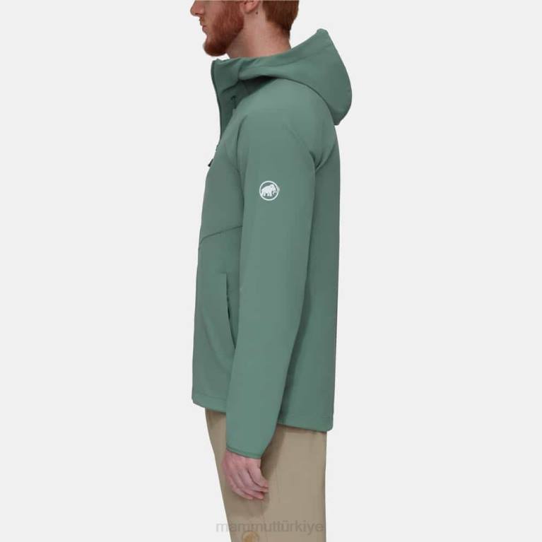 Mammut Nihai rahatlık yani kapüşonlu ceket Giyim koyu yeşim erkekler LV8J56