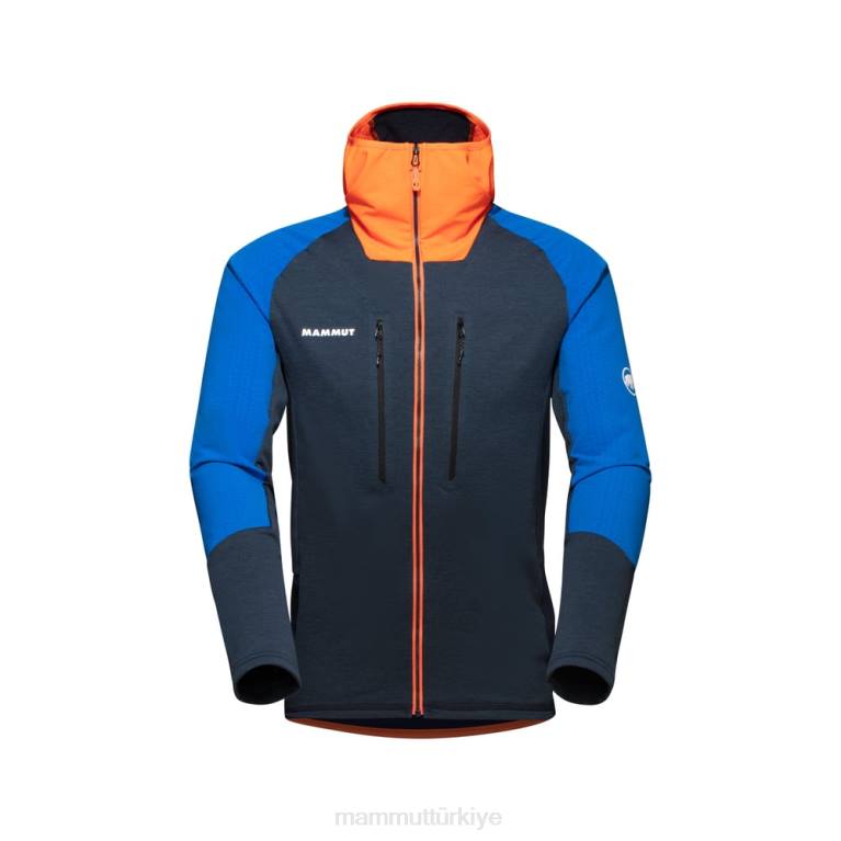 Mammut eiswand gelişmiş ml kapüşonlu ceket Giyim gece azurit erkekler LV8J969