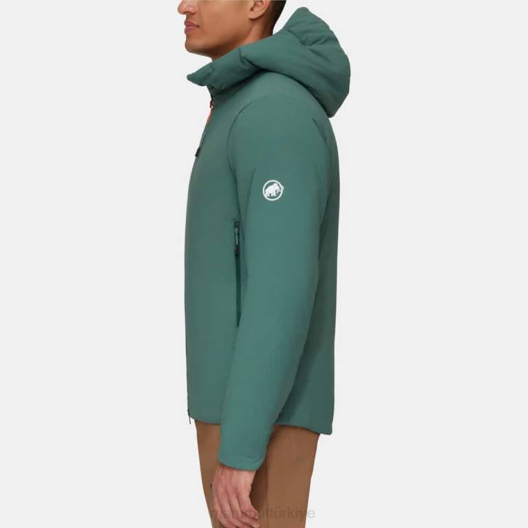 Mammut esnek kapüşonlu ceketli rime Giyim koyu yeşim erkekler LV8J73