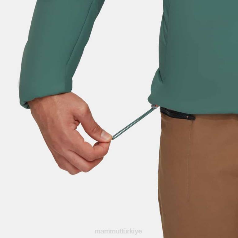 Mammut esnek kapüşonlu ceketli rime Giyim koyu yeşim erkekler LV8J73