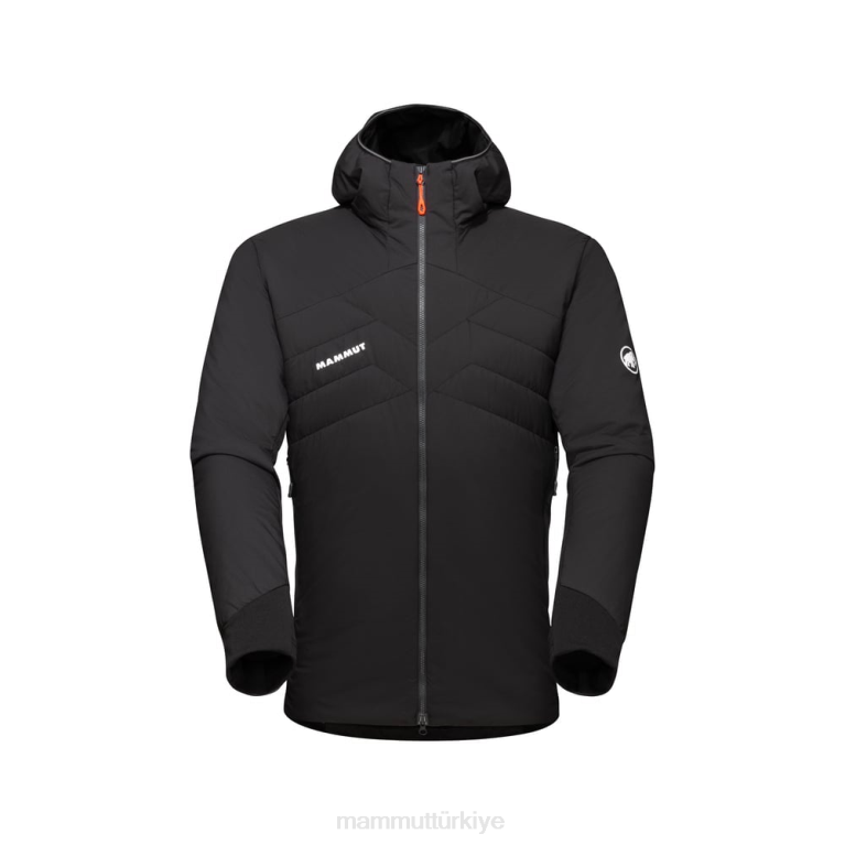 Mammut esnek kapüşonlu cekette kırağı ışığı Giyim kara hayalet erkekler LV8J757