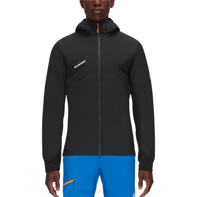 Mammut esnek kapüşonlu cekette kırağı ışığı Giyim kara hayalet erkekler LV8J757
