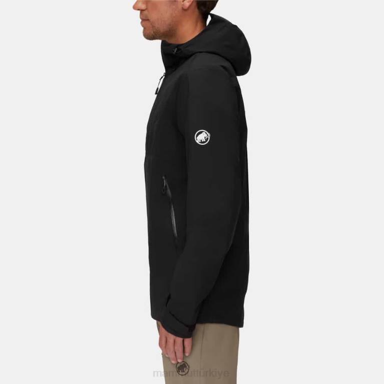 Mammut iletmek tur hs kapüşonlu ceket Giyim siyah erkekler LV8J748