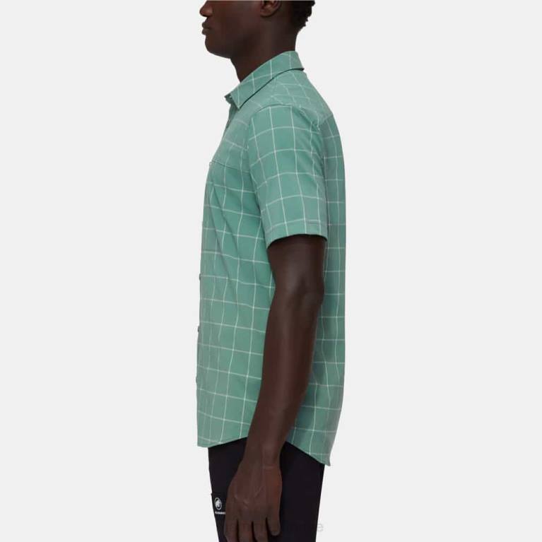 Mammut dağ gömlek Giyim koyu yeşim-yeşim erkekler LV8J171