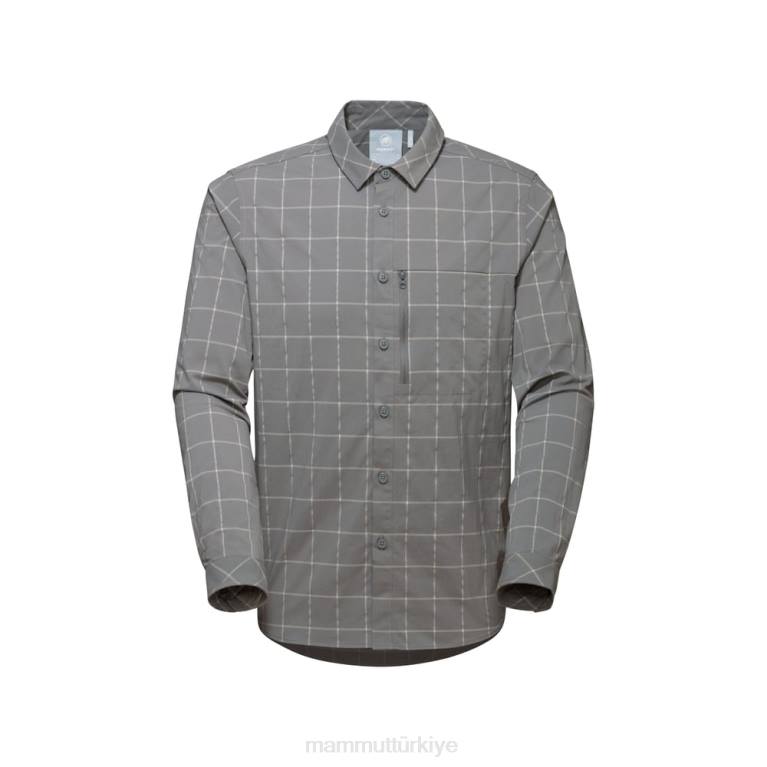 Mammut dağ uzun kollu gömlek Giyim titanyum-granit erkekler LV8J211