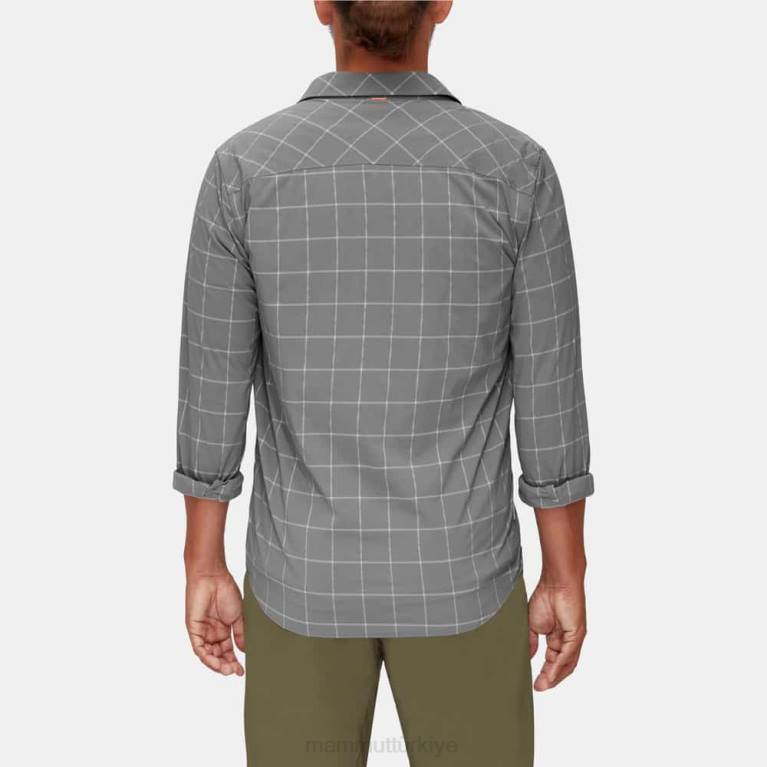 Mammut dağ uzun kollu gömlek Giyim titanyum-granit erkekler LV8J211