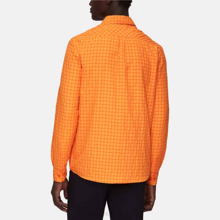 Mammut lenni uzun kollu gömlek Giyim mandalina-koyu mandalina erkekler LV8J917