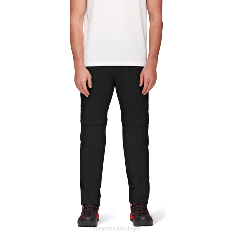 Mammut yürüyüş fermuarlı pantolon Giyim siyah erkekler LV8J266