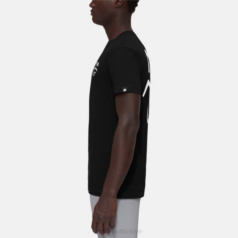 Mammut Massone tişört yazı Giyim siyah erkekler LV8J110