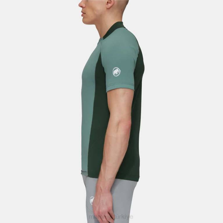 Mammut aenergy fl yarım fermuarlı t-shirt Giyim koyu yeşim-ağaçları erkekler LV8J854