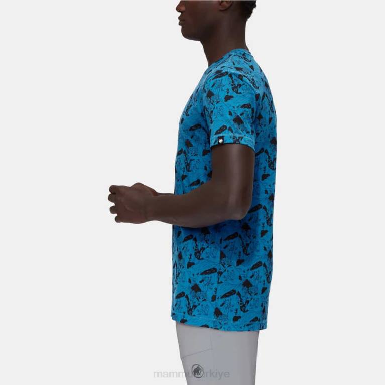 Mammut massone tişörtü tırmanma sahnesi Giyim derin buz siyahı erkekler LV8J1108