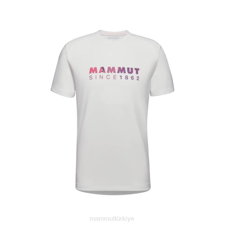 Mammut trovat t-shirt logosu Giyim Beyaz kapalı erkekler LV8J881