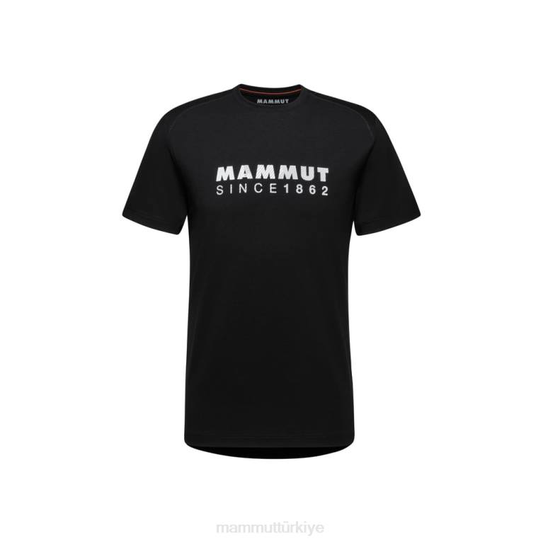 Mammut trovat t-shirt logosu Giyim siyah erkekler LV8J148