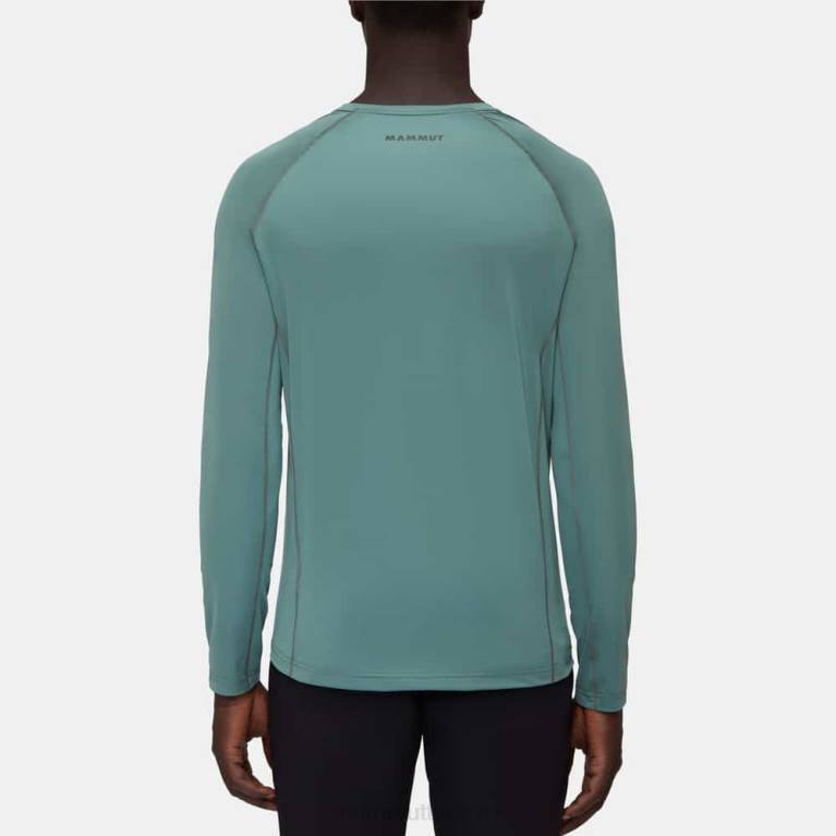 Mammut selun fl uzun kollu logo Giyim koyu yeşim erkekler LV8J870