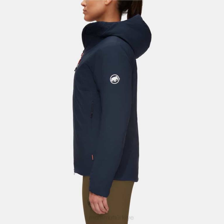 Mammut esnek kapüşonlu ceketli rime Giyim deniz siyahı kadınlar LV8J753