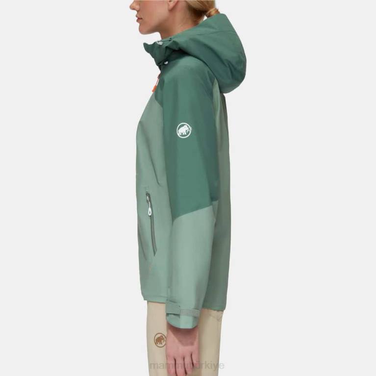 Mammut iletmek tur hs kapüşonlu ceket Giyim yeşim-koyu yeşim kadınlar LV8J746