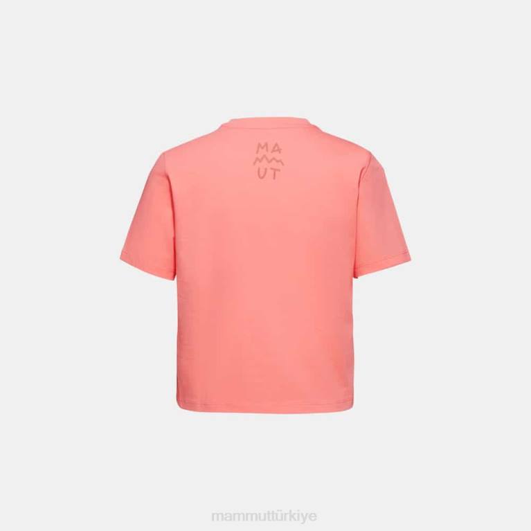 Mammut Massone t-shirt yazı kırpılmış Giyim somon kadınlar LV8J1092