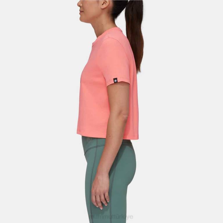 Mammut Massone t-shirt yazı kırpılmış Giyim somon kadınlar LV8J1092