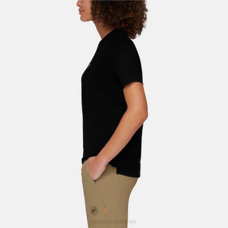 Mammut çekirdek t-shirt logosu Giyim siyah kadınlar LV8J215