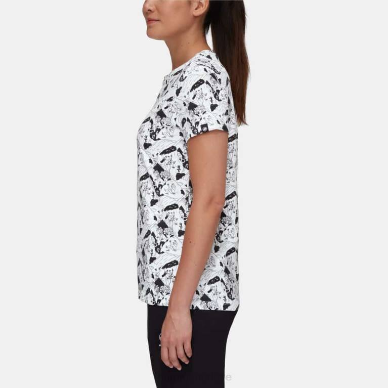 Mammut massone tişörtü tırmanma sahnesi Giyim siyah beyaz kadınlar LV8J257