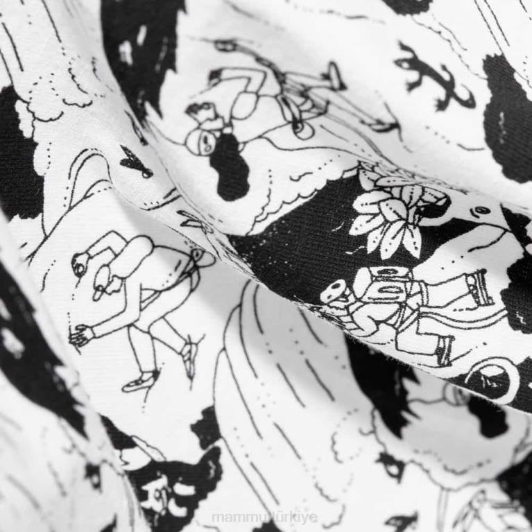 Mammut massone tişörtü tırmanma sahnesi Giyim siyah beyaz kadınlar LV8J257