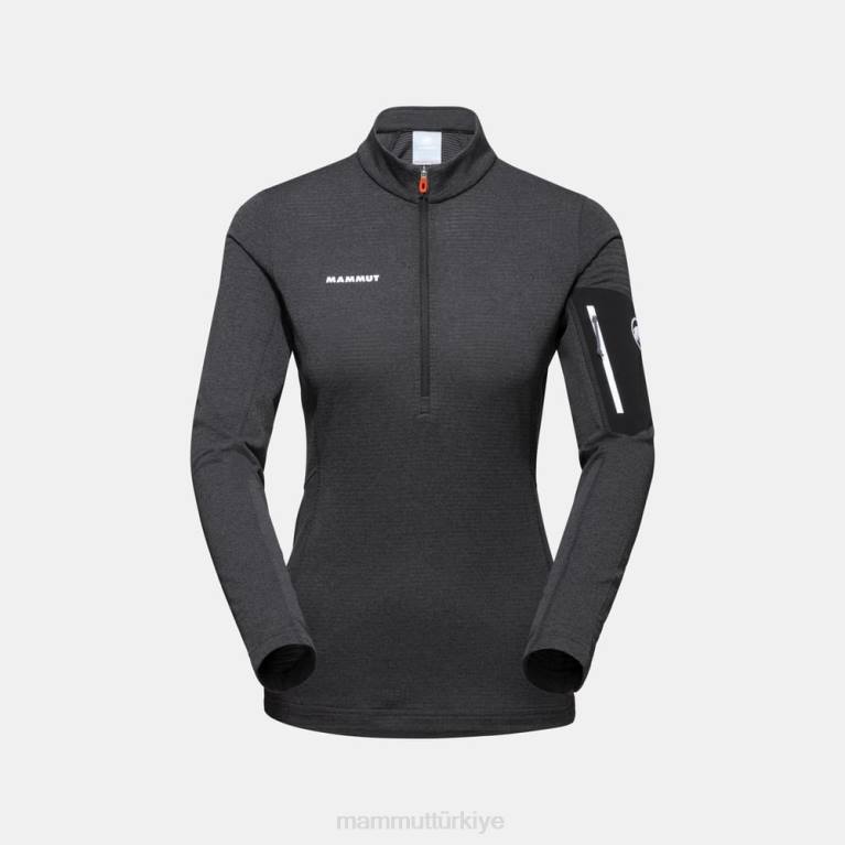 Mammut aenergy hafif ml yarım fermuar çekme Giyim kara hayalet kadınlar LV8J933