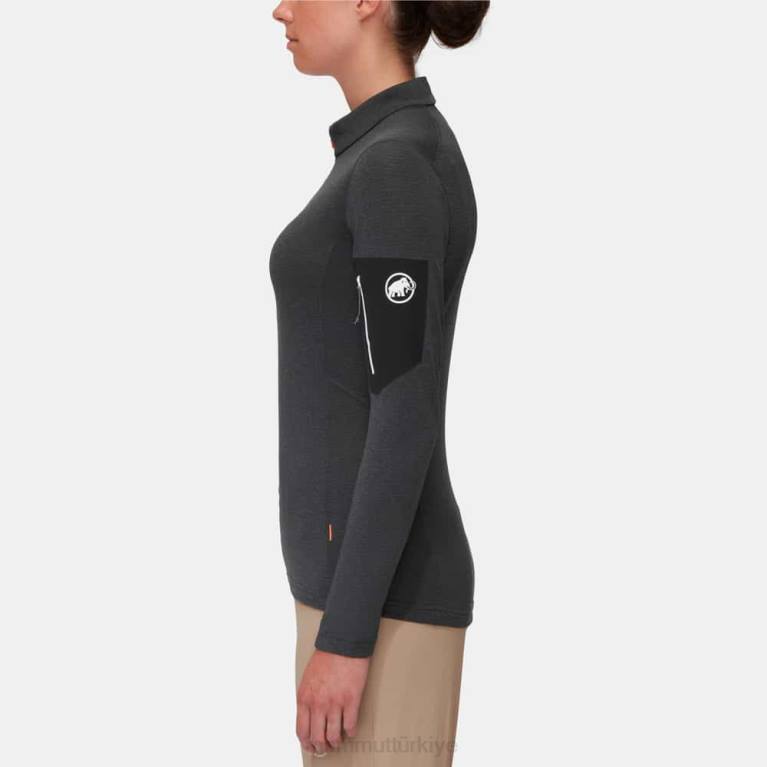 Mammut aenergy hafif ml yarım fermuar çekme Giyim kara hayalet kadınlar LV8J933