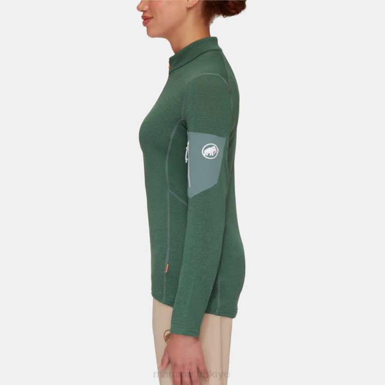 Mammut aenergy hafif ml yarım fermuar çekme Giyim koyu yeşim kadınlar LV8J935