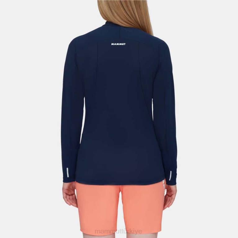 Mammut aenergy fl yarım fermuarlı uzun kollu Giyim deniz kadınlar LV8J846