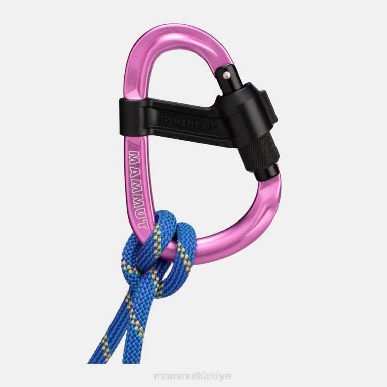 Mammut akıllı hms 2.0 vidalı karabina teçhizat pembe üniseks LV8J1378