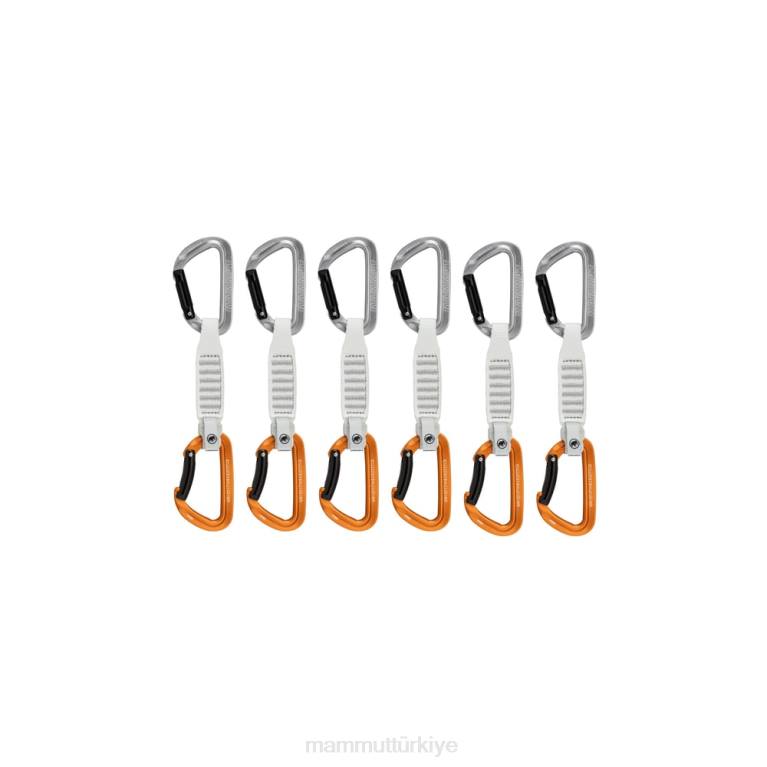 Mammut gönderen tuş kilidi 12 cm 6'lı hızlı çizimler teçhizat açık gri-altın üniseks LV8J432